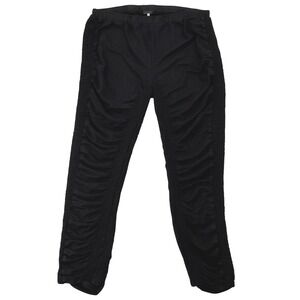 Free People Rouched Brushed Faux Suede Leggings‎ Womens SM Black Festival Gypsy